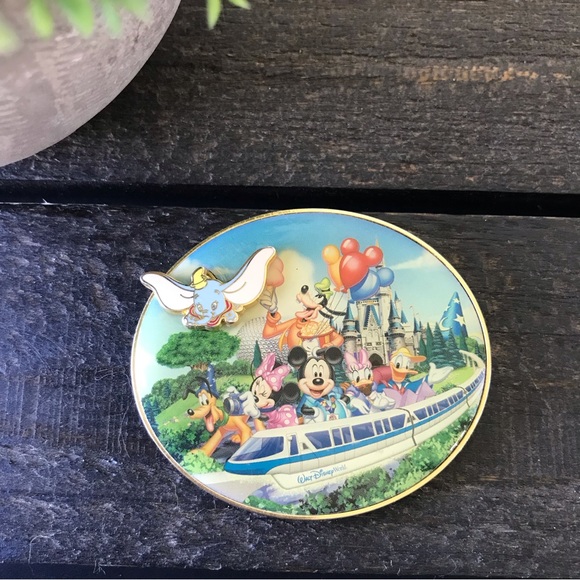 Walt Disney World Mickey & Friends on Monorail Collectible Oval Magnet 2” Metal - Picture 2 of 12